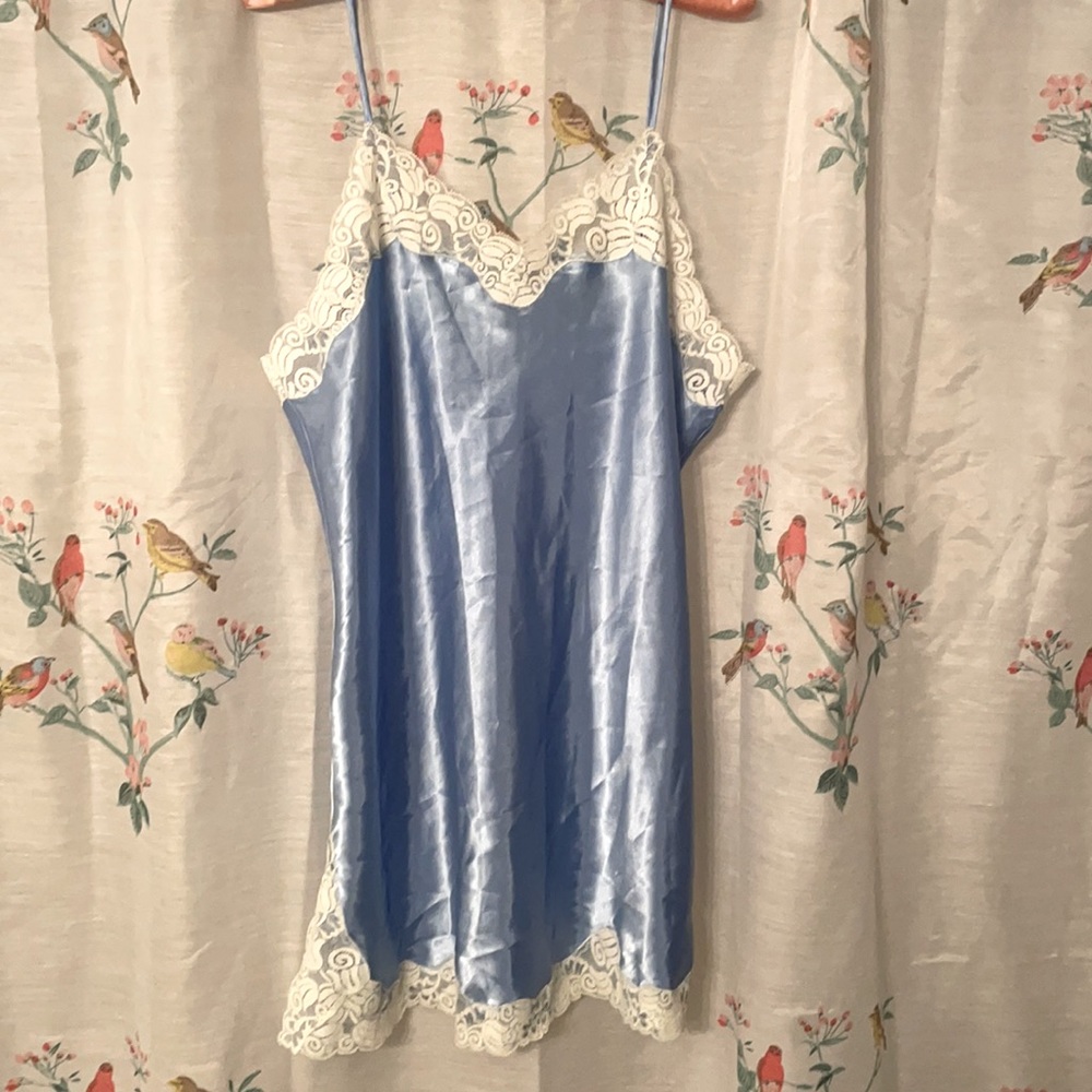 Kim Rogers baby blue night chemise.